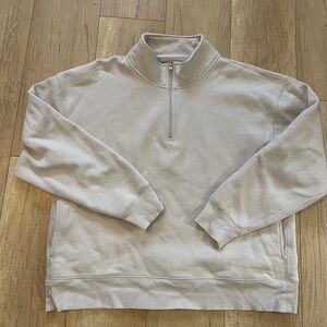 Women’s Beige Quarter Zip Sweater
